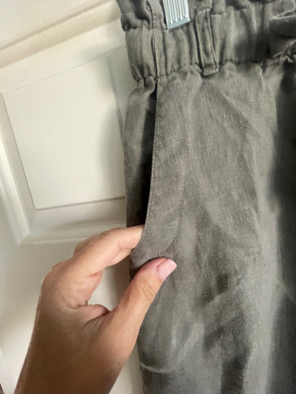 Cloth and stone cropped wide leg linen pants size XS but fits like a small - Picture 2 of 3